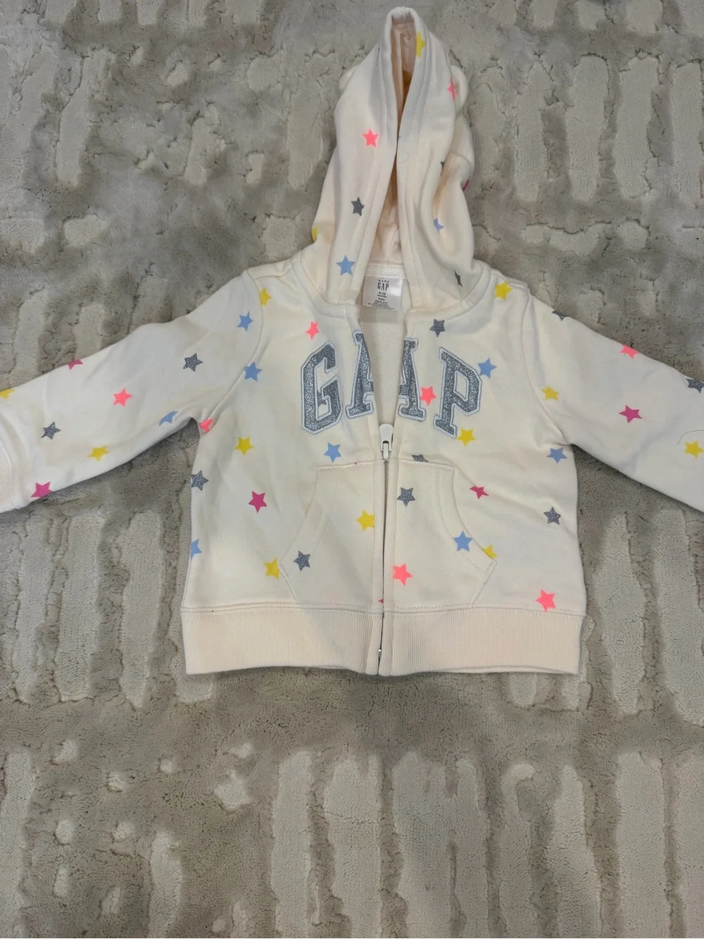 GAP Cream Hoodie & Jogger Set with Multicolor Stars